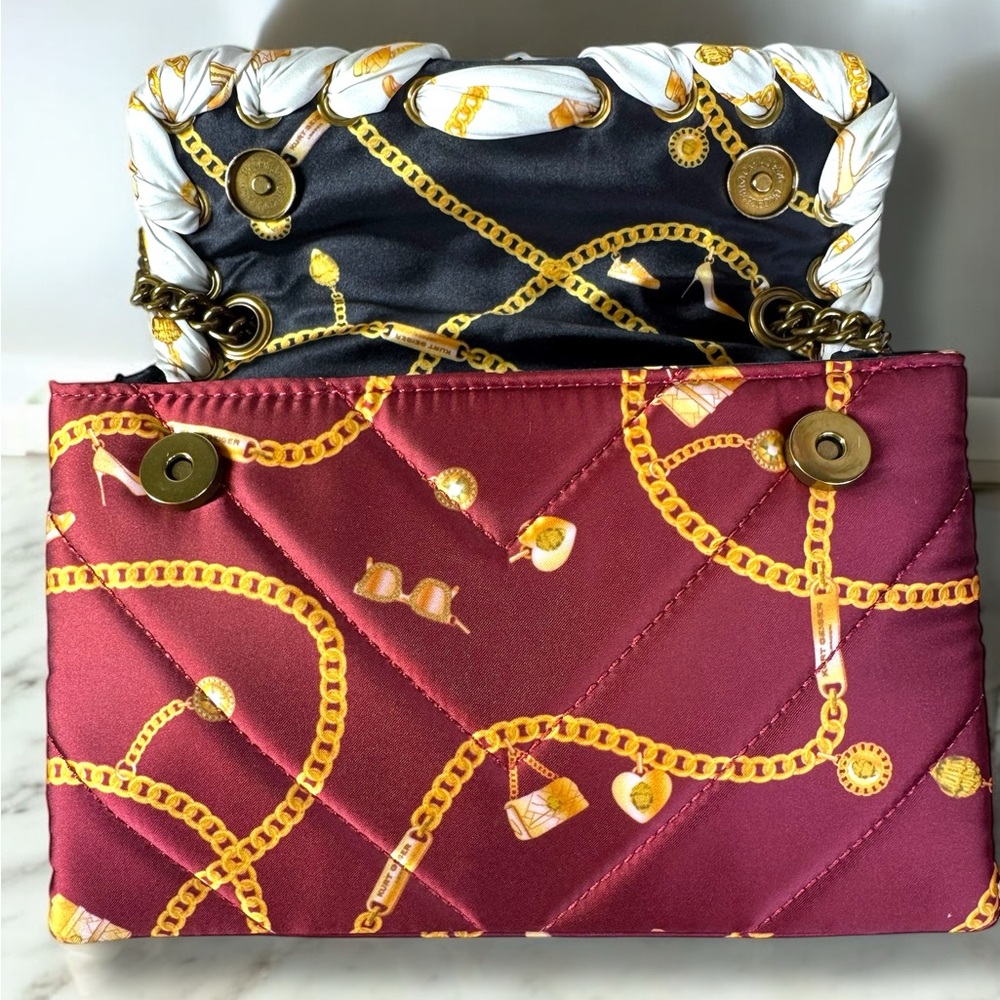 Kurt Geiger London Kensington Quilted Nylon Scarf Shoulder Bag - New - Picture 10 of 15